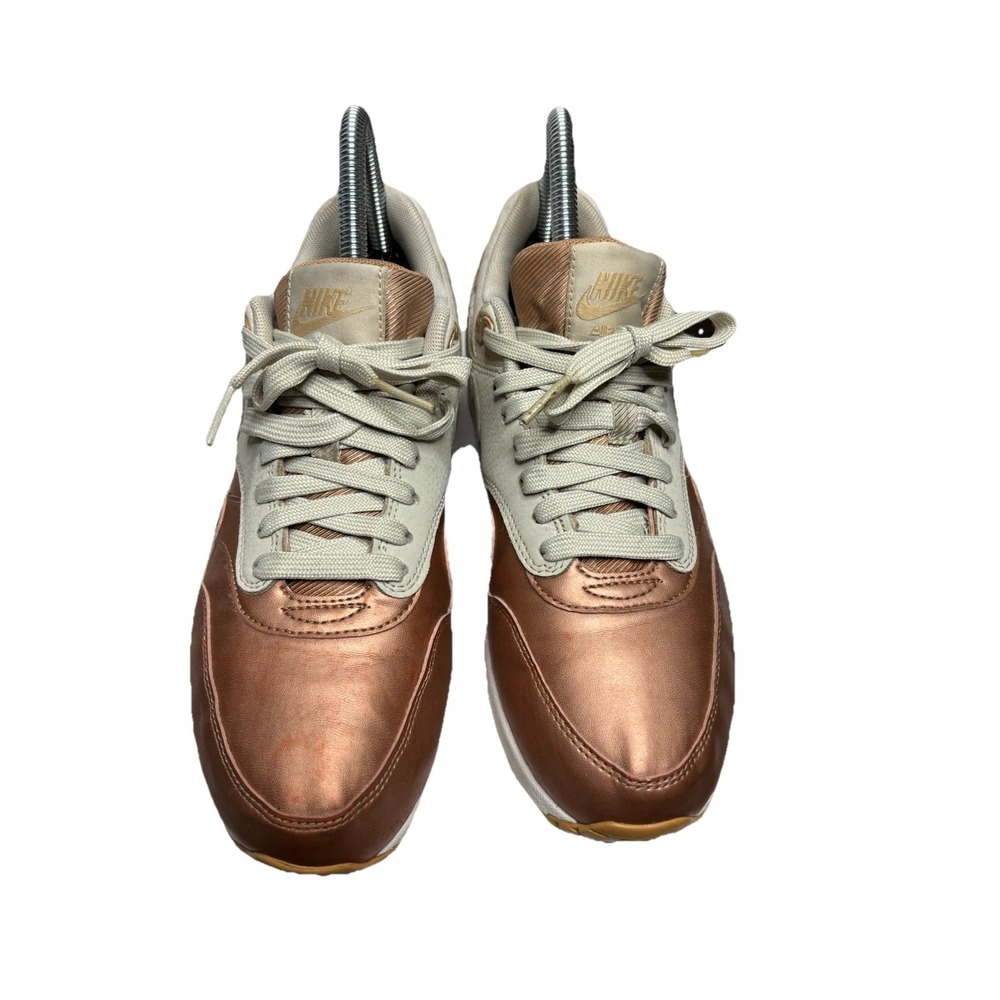 Nike Air Max 1 Sneaker Shoes Womens Sz 9 Rose Gold 861711-001 See Stains